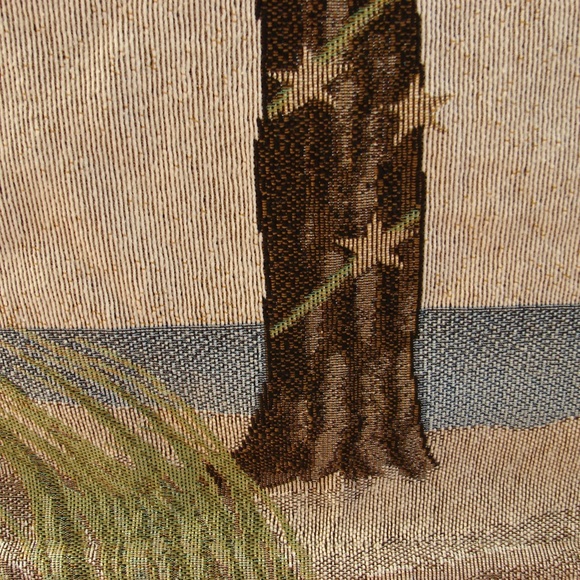 Christmas Holiday Tropical Beach Scene Coastal Wall Hang Tapestry and Hang Rod - Picture 4 of 9